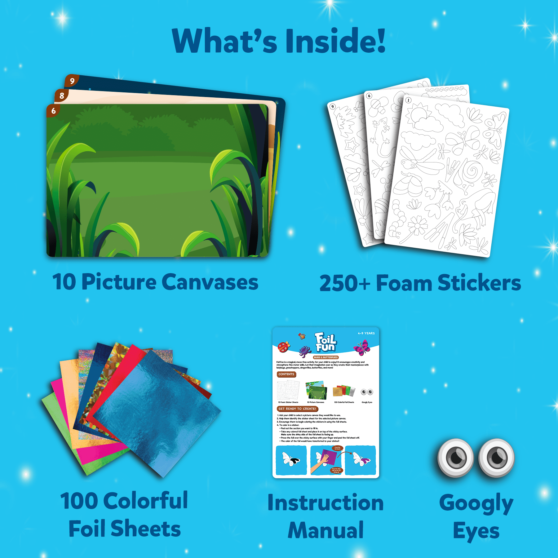 Skillmatics Foil Fun - Bugs & Butterflies, No Mess Art for Kids Ages 4 to 9