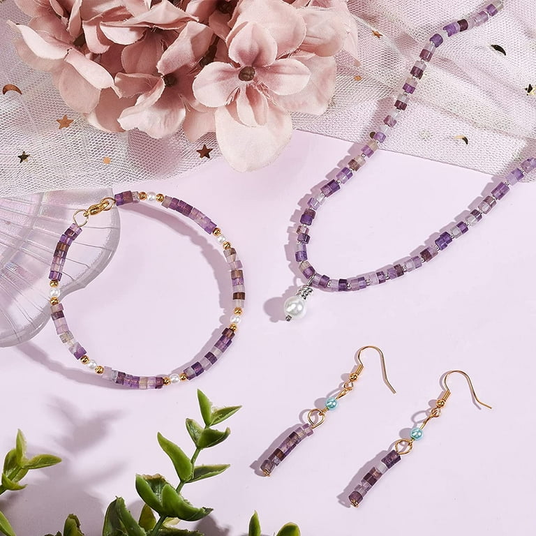 150Pcs Natural Amethyst Beads 4mm Heishi Disc Beads Strands Flat