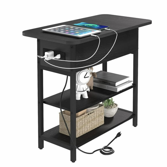 Mesa auxiliar Yoobure con estación de carga, puertos USB y salidas