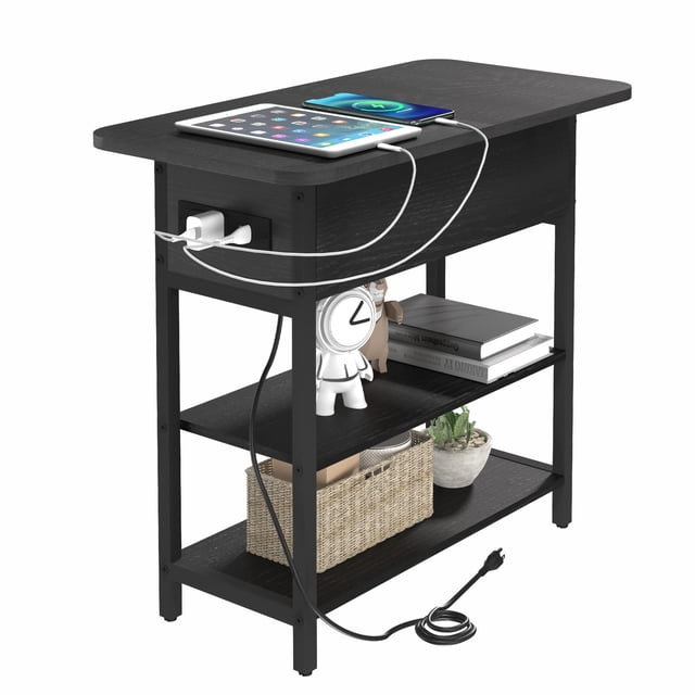 Mesa auxiliar Yoobure con estación de carga, puertos USB y salidas