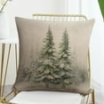 thumbnail image 7 of Pillows Cover Snowy Pine Trees with Snowflakes Decorative Throw Pillow Covers Christmas Fir Tree Winter Snow Landscape Sofa Pillow Cover 18"x18" Gifts for Home Decor, 7 of 7
