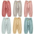 thumbnail image 4 of Lovskoo 2024 6M-5Y Toddler Baby Boy Girl Cotton Joggers Pants Elastic Basic Long Pants Halem Bloomers Infant Kid Fall Clothes Pink, 4 of 4