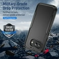 thumbnail image 7 of KOMI for Google Pixel 9a 2025 Case,with Screen Protector[Military Grade Drop Tested] Heavy-Duty Tough Rugged Shockproof Protective Case for Pixel 9A 6.3inch, Black, 7 of 7