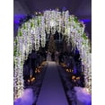 thumbnail image 2 of 12 Pack 1 Piece 3.6 Feet Artificial Fake Wisteria Vine Ratta Hanging Garland Silk Flowers String Home Party Wedding Decor (Pink), 2 of 5