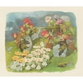 thumbnail image 3 of Ernst Kreidolf 17x15 Black Modern Framed Museum Art Print Titled - In the Alpine Roses (1922), 3 of 5