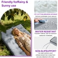 thumbnail image 6 of YLLN Porch Swing Cushions, Patio Furniture Cushions With 4" Thicken Backrest, Waterproof & Machine Washable, with Ties, Bench Cushions For Outdoor Furniture（40"x55"Light Gray）, 6 of 7