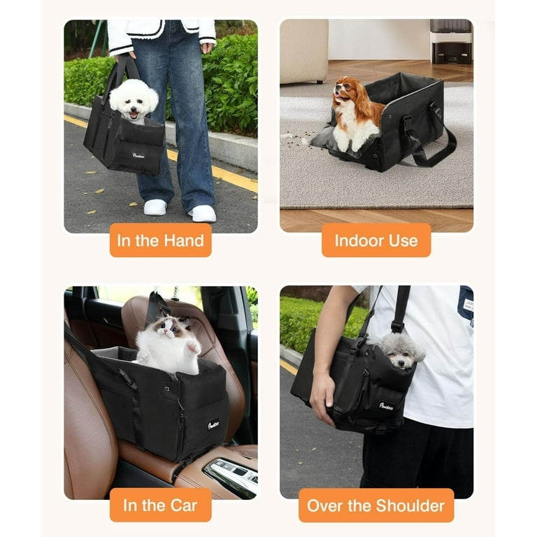 Pawaboo Center Console Dog Car Seat, Dog Car Seats for Small Dogs