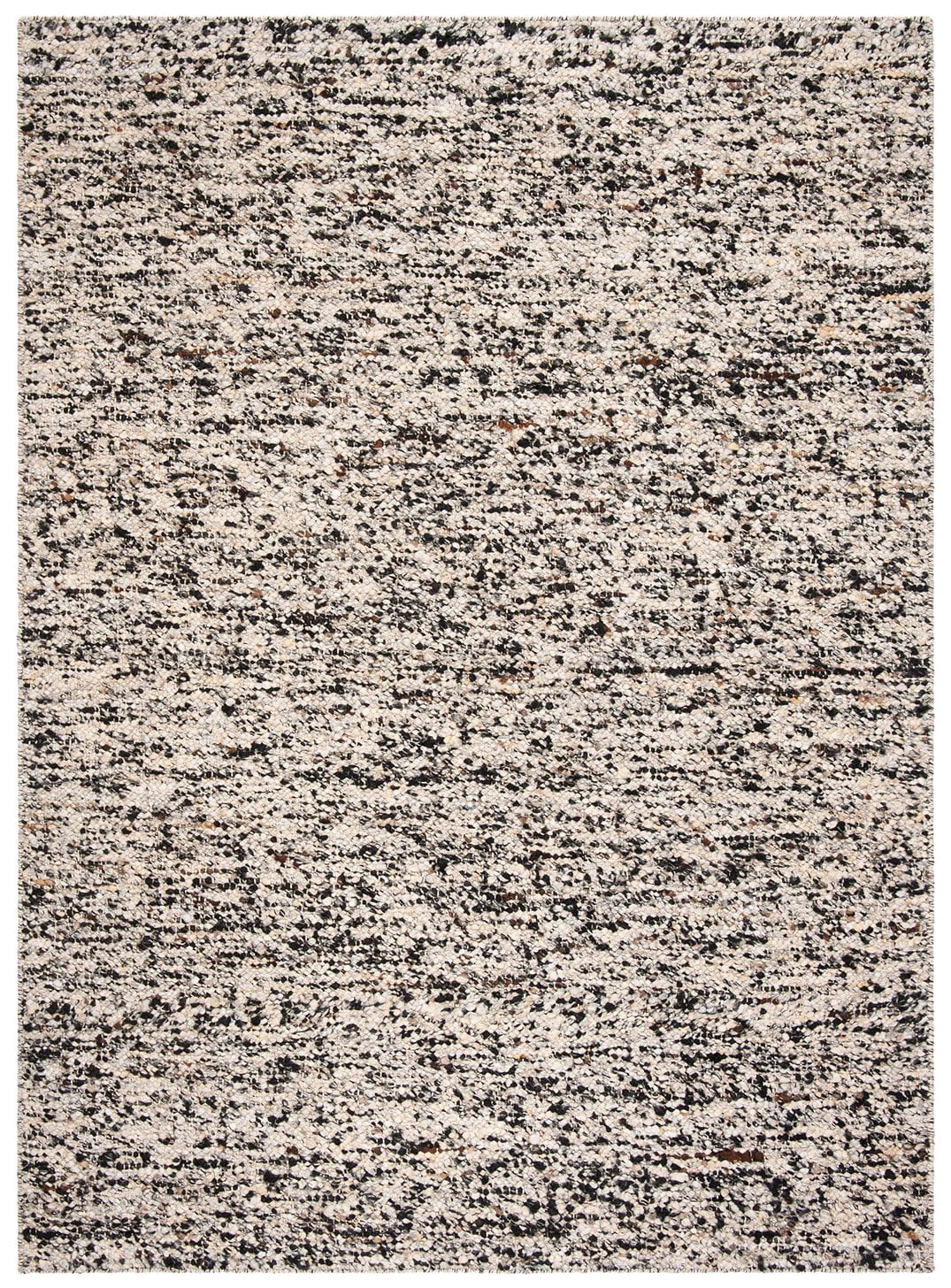 SAFAVIEH Natura Earnestine Solid Abstract Wool Area Rug, Beige/Grey, 5' x 8'