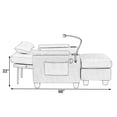 thumbnail image 4 of 37" Single sofa recliner with manually adjustable backrest,USB charging port on the armrest side, phone stand included,hidden armrest storage,Beige, 4 of 8