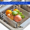 thumbnail image 3 of Expandable Dish Drying Rack Over The Sink Dish Basket Drainer with Telescopic Arms Functional Kitchen Sink Organizer for Vegetable, Fruit and Tableware, 3 of 12