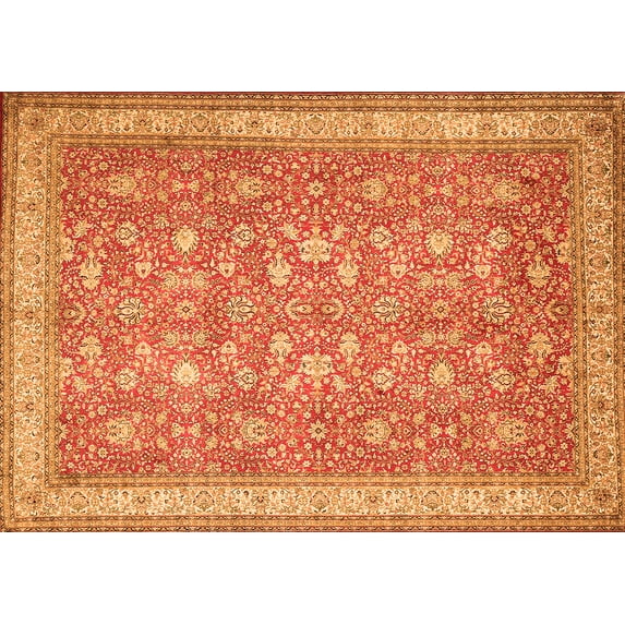 Ahgly Company Indoor Rectangle Persian Orange Traditional Area Rugs, 5' x 7'