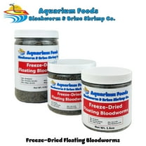 Bloodworms - Freeze-Dried Premium Grade A Bloodworms for Discus, Cichlids, All Tropicals & Marines - 1.6oz Sm Round Jar