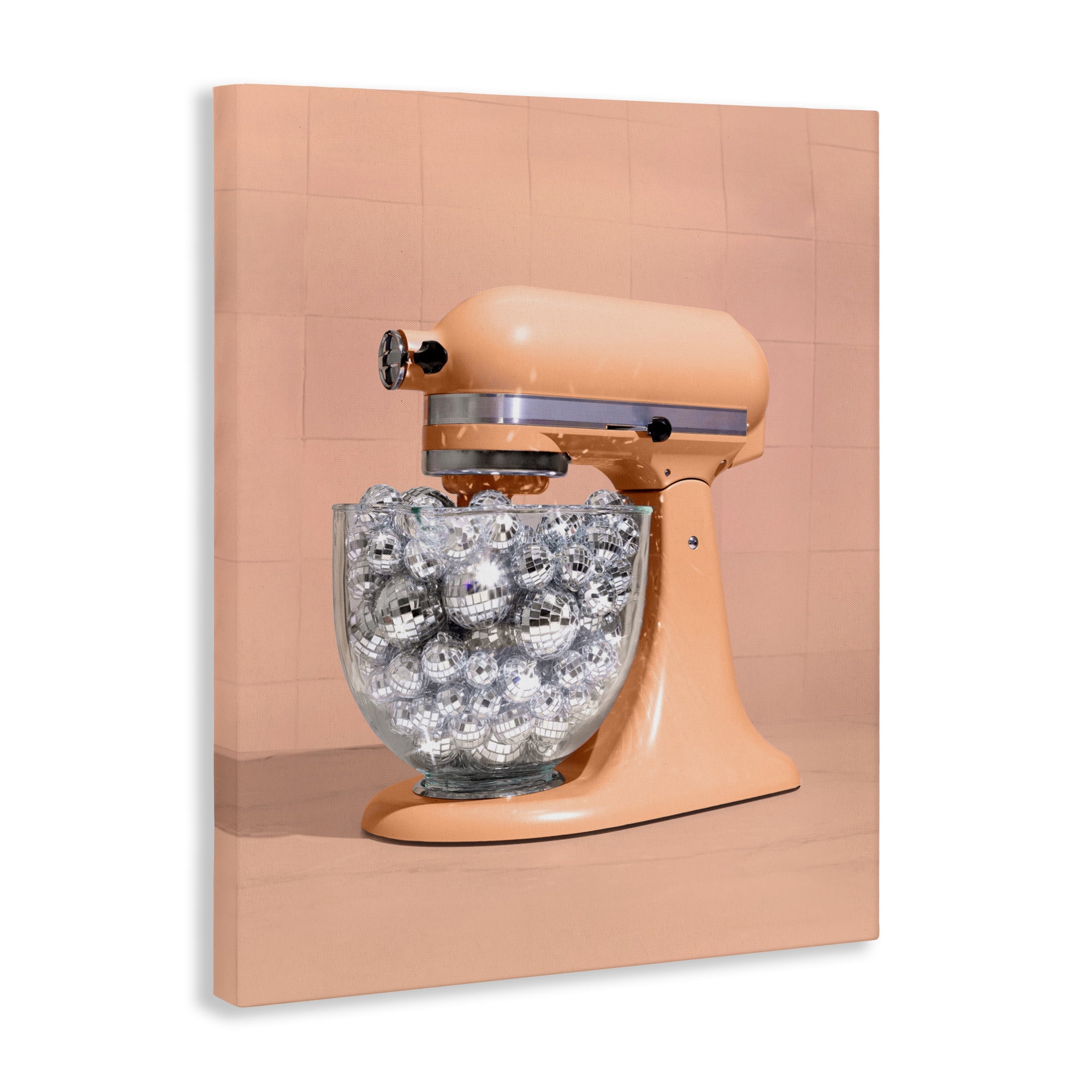 Stupell Industries Disco Kitchen Mixer over Orange Canvas Wall Art, design by LISH Creative