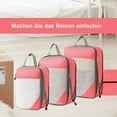 thumbnail image 3 of 4pcs/set Compression Packing Cubes Expandable Storage Travel Luggage Bags Organizer, 3 of 5