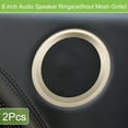 thumbnail image 2 of Unique Bargains 2 Pcs 8' Subwoofer Speaker Rings Cover Spacers Decorative Circle Without Mesh Grille ABS Gold Tone, 2 of 8