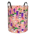 thumbnail image 2 of Phineas And Ferb Laundry Basket Circular Laundry Hamper Dirty Clothes Storage Bucket Toy Organizer With Handles For Bedroom Bathroom College Dorm Small, 2 of 8