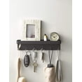 thumbnail image 4 of Wall Mount Key Holder with Shelf, Keys Holder for Wall Decorative, 6 Hooks Stainless Steel Key Rack, 4 of 5