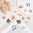thumbnail image 4 of 1box 32pcs 8 style Alloy Enamel Pendants Golden Cup with Cat & Cat with Playing Cards Mixed color 25~36.5x19~28x1.3mm Hole: 1.6~1.8mm 4pcs/style Alloy+Enamel, 4 of 7