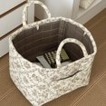 thumbnail image 4 of Car Storage Basket Organizer, Large Capacity Quilted Fabric Bin with Handles, Foldable Car Trunk Back Seat Storage for Groceries, Home Closet Use, Style-F, 4 of 5