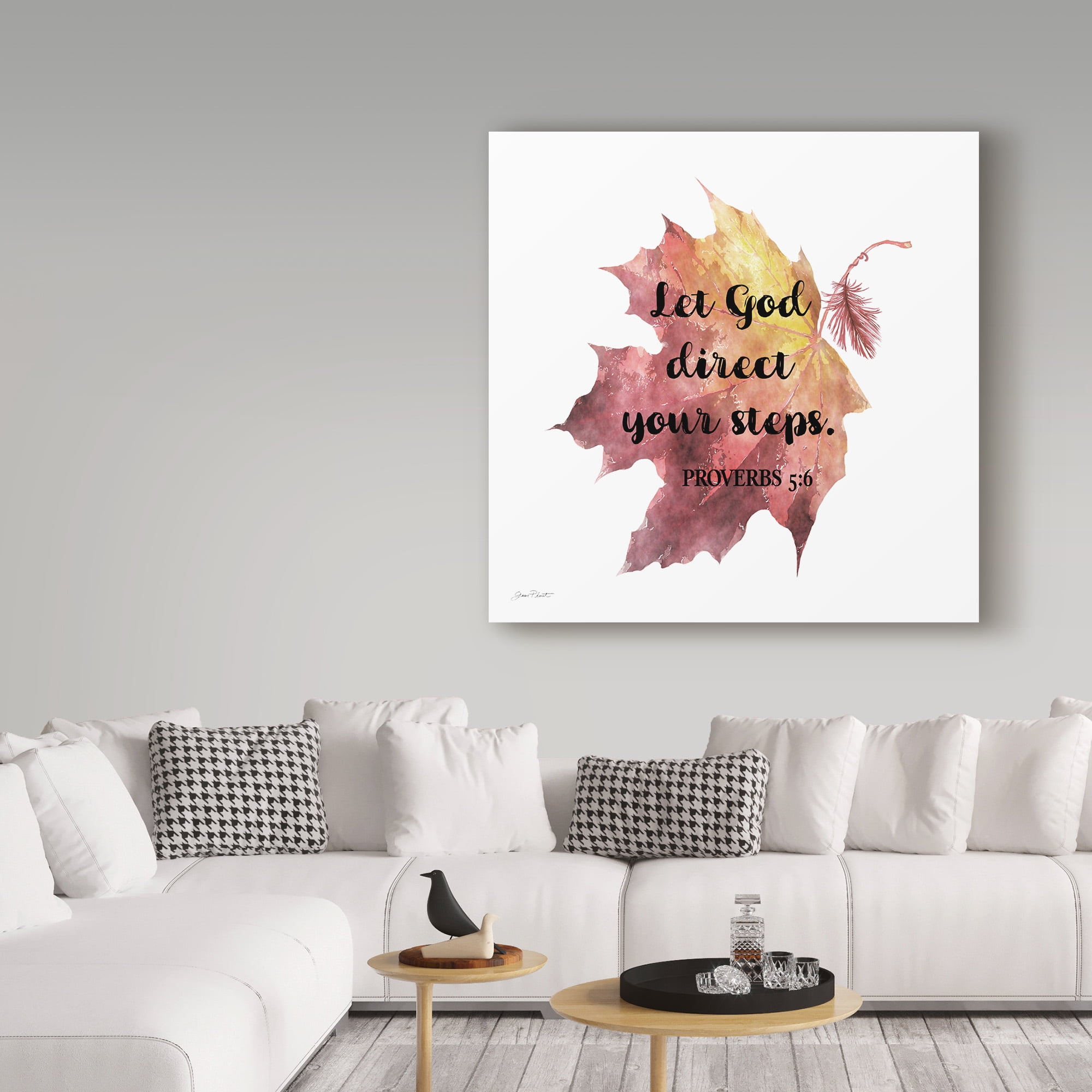 Trademark Fine Art 'Scripture Leaf 4' Canvas Art by Jean Plout