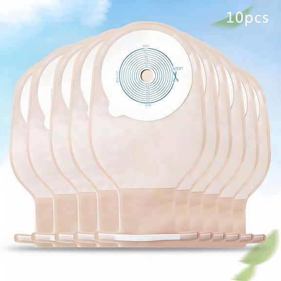 XIRQI 10PCS Colostomy Bags Colostomy Disposable Ostomy Drainable Single Use Bags Pouch