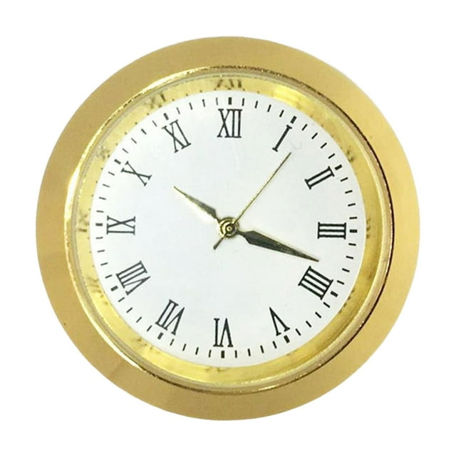 Inserto de reloj de estilo retro, mecanismo de relojería decorativo DIY, fácil de terminar Blanco