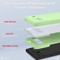 thumbnail image 3 of KOMI for Google Pixel 7a Case, Silicone Phone Case with 2 Screen Protector, Soft Anti-Scratch Microfiber Lining, Full Body Shockproof Slim Cover Support Wireless Charging, Mint Green, 3 of 5