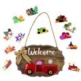 thumbnail image 1 of Colgador De Puerta De Madera Para Coche, Cartel De Bienvenida De Temporada Para Puerta Con 15 Colgantes Intercambiables Hechos A Mano, Placa Colgante Para Puerta, Tablero De Regalo Moyic HA038412-00, 1 of 6