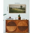 thumbnail image 5 of Drsoum Vintage Wall Art The Vast Grassland Wilderness Landscape Painting Retro Meadow Scenery Farmhouse Kitchen Living Room Decor 8x16in Natural Framed, 5 of 6