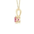 thumbnail image 2 of ANGARA Lab Grown Pink Diamond Solitaire Pendant for Women in 14K Yellow Gold (Size-5.1mm| Color-Fancy Intense| Clarity-VS) | Anniversary, Jewelry Gift for Women | Lab-Grown Pink Diamond Necklace, 2 of 6