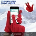 thumbnail image 3 of FZ FANTASTIC ZONE Women's Winter Warm Touchscreen Cable Knit Gloves Elastic Cuff Fleece Lined Thermal Gloves for Texting Driving, 3 of 6