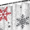 thumbnail image 3 of Multicolor Christmas Snowflake Pattern Shower Curtain 36"x72" ,Bathroom Decorative Shower Curtains Set with 12 Hooks,Modern Waterproof Washable Shower Curtain, 3 of 6