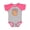 Baseball Heather and Hot Pink, variant on Little Firecracker 4th of July Baby Boys or Girls Baby Bodysuit