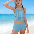 thumbnail image 2 of Niñas Trajes de Baño de Dos Piezas Tamaño 10-12 Verano Weiyi Impresión Traje de Baño de Playa con Estampados Florales Set de Dos Piezas Shorts, 2 of 9