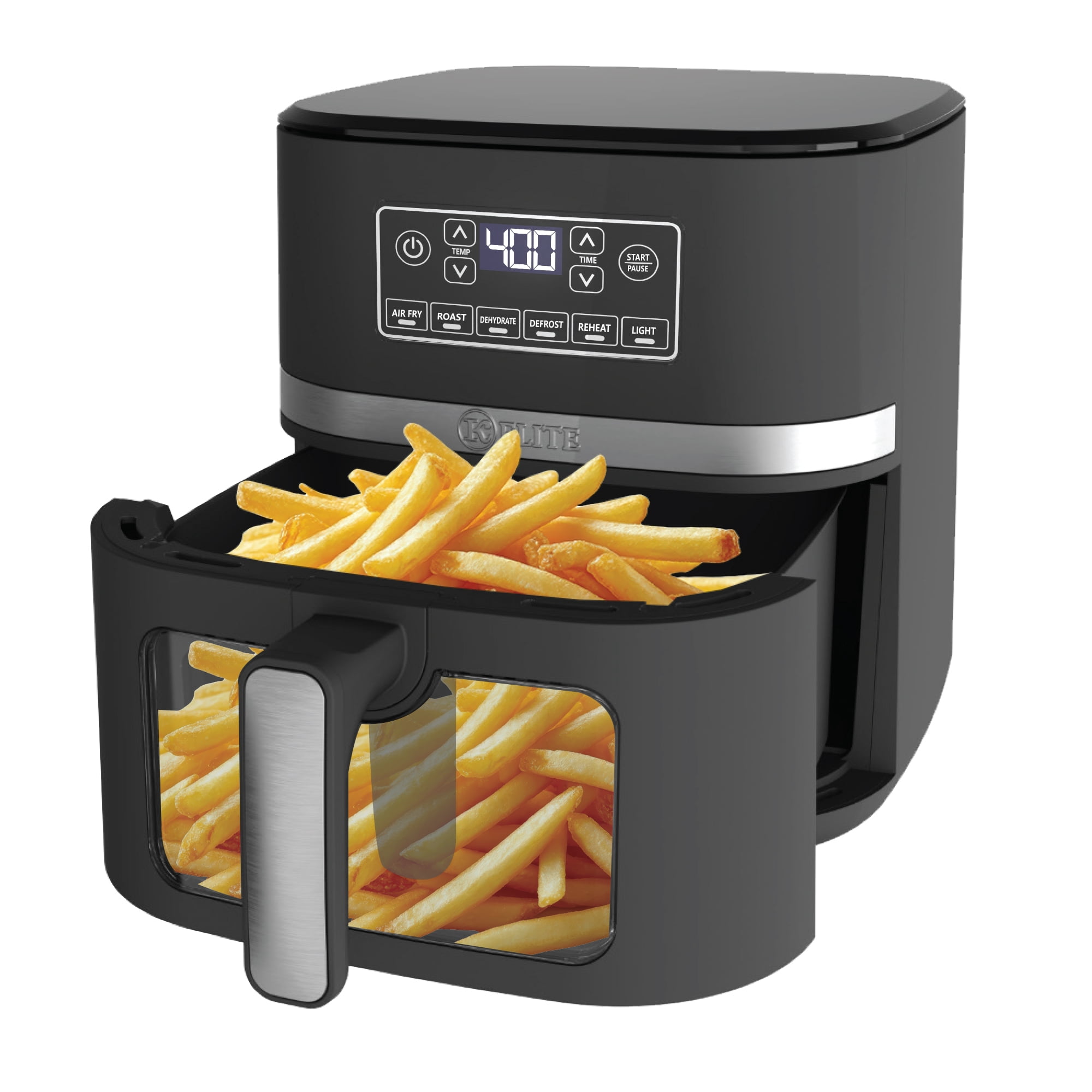 Kitchen Elite 5 Qt Large Digital Air Fryer, Kitchen Countertop Nonstick Basket Oven, Black