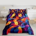 thumbnail image 2 of Castle Fairy Teens Colorful Gradient Stripes Twin Comforter Sets,Vintage Lines Bedding Set, 2 of 8
