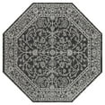 thumbnail image 2 of JONATHAN Y SANTA MONICA 5' Octagon Area Rug, Palazzo Vine and Border Textured Weave - Black/Gray, SMB103C-5TGN, 2 of 8