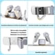 thumbnail image 5 of Organizador de pared, soporte de acero inoxidable para escobas y trapeadores con agarre antideslizante impermeable, fácil de instalar para lavandería, cocina, jardín, garaje, despensa, sótano (2, 5 of 6