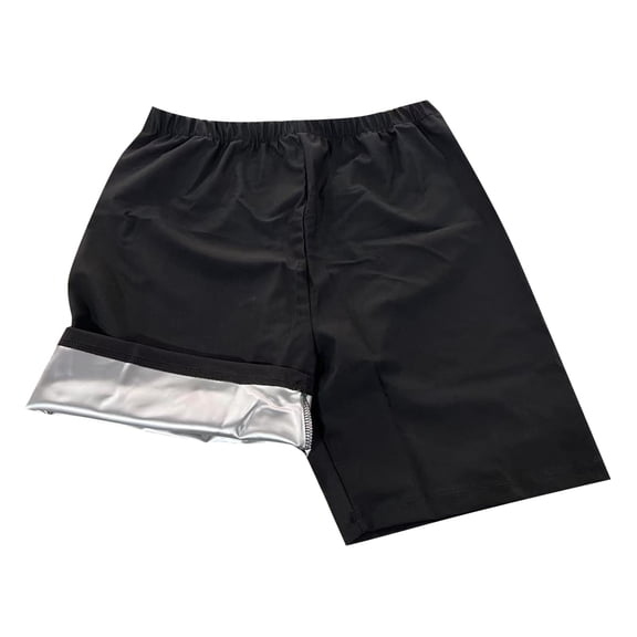 Sauna Shorts for Men Casual Loose Fit Sweat Shorts Gym Workout Shorts Compression Elastic Waist Bottoms Summer Sportswear Clothing Black, Size XXL