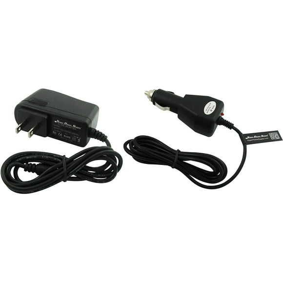 Super Power Supply® Câble Adaptateur C.a. / C.c. 2 en 1 Combo Mur + Chargeur de Voiture pour Connexion Terrestre Visuelle 9 VL-109, PRESTIGE 10