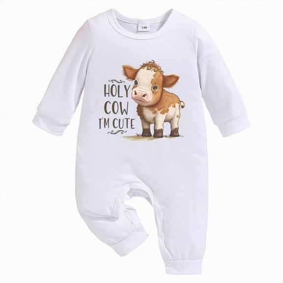 CAUYDY Baby Boys Sleepers Newborn Clothes 3 6 9 Months 1T 2T Fall Winter Preemie Long Sleeve Romper Infant Boy Comfy Pajamas Toddler Loungewear White for Sizes 6-9 Months