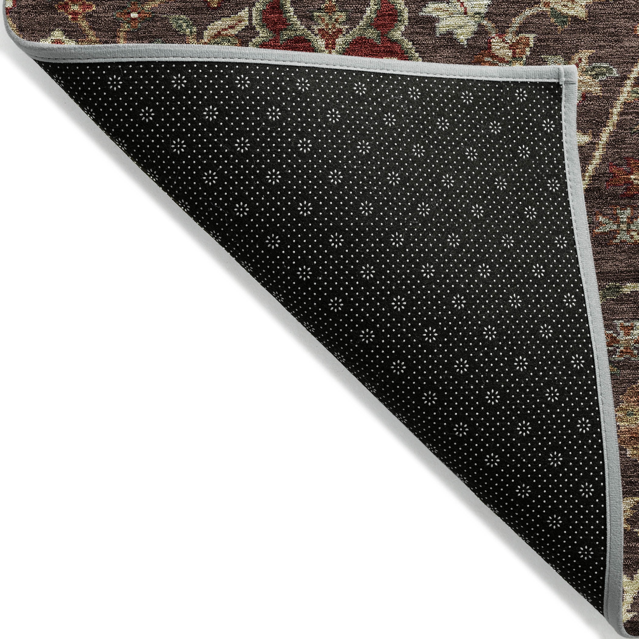 Addison Rugs Chantille Indoor/Outdoor Transitional Floral Chocolate Washable Rectangle Rug, 8' x 10'