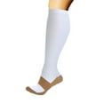 thumbnail image 1 of Miracle Copper Compression Socks-Pregnancy Flight Travel Athletic White (Large/Extra Large) Men Women Ontel MCS-LXL-WHT, 1 of 3