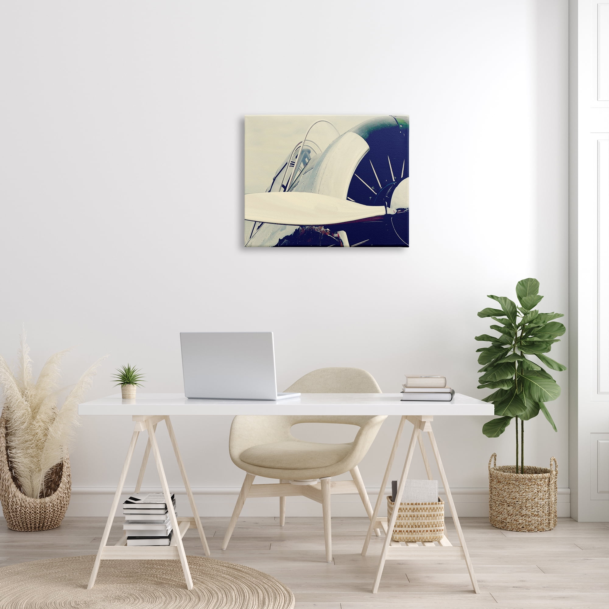 Stupell Industries Plane Propeller Close Up Modern Industrial Transportation Photography Gallery Wrapped Canvas Print Wall Art, 24 x 30