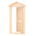 thumbnail image 3 of Maison de poupée miniature à l'échelle 1:12, accessoires de meubles, porte en bois et flèche, 3 of 4