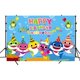 thumbnail image 1 of Suministros y decoraciones para fiestas de cumpleaños de tiburón, telón de fondo para fotos de 5 x 3 pies para niño y niña, fiesta de bienvenida al bebé, decoración de pared del dormitorio para niños Zhivalor  OTTO-ZYS-0046, 1 of 6