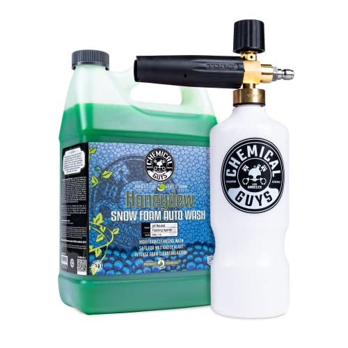 Chemical Guys EQP_312 TORQ Professional Max Foam 8 Canon & Honey Dew Snow Foam Soap Kit, Safe for Cars, Camions, VUS, RVs & More, 128 fl oz (1 Gallon)