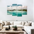 thumbnail image 3 of Elephant Stock Whitehaven Beach Wall Art - Horizontal Multi Panel Canvas - Living Room Wall Decor - Beach Multi Panel - Teal And Blue Decor - 75" x 48", 3 of 8