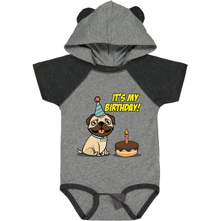 

Inktastic It s My Birthday Pug Gift Baby Boy or Baby Girl Bodysuit