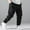 Black, variant on WRKEKC Cargo Pants for Men Solid Color Zipper Large Pocket Functional Unisex Floor Length Trousers with Utility Style